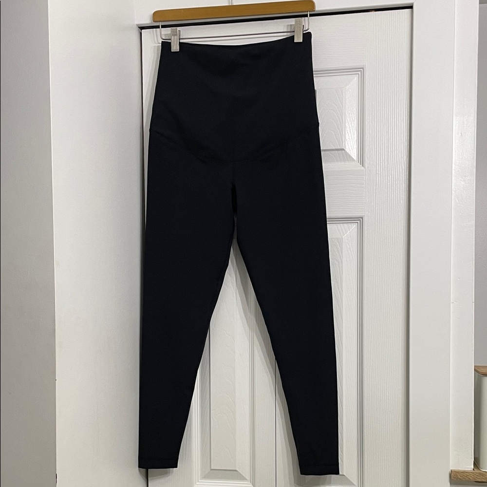 Maternity High-Waisted Black Leggings